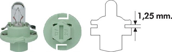 002053100000, Lyspære, instrumentbelysning, Žárovka, osvětlení přístrojů, MAGNETI MARELLI, 009600580000, 006-677-121, 12626, 1987302236, 2352MFX6, 12626CP, A2352MFX6